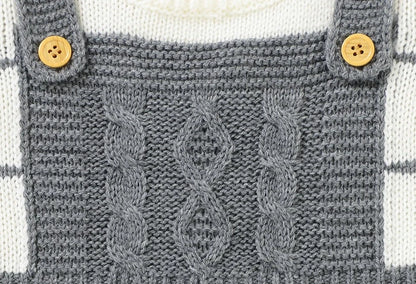 Long Sleeve Knitted Romper - Infant Jumpsuit - Just Kidding Store