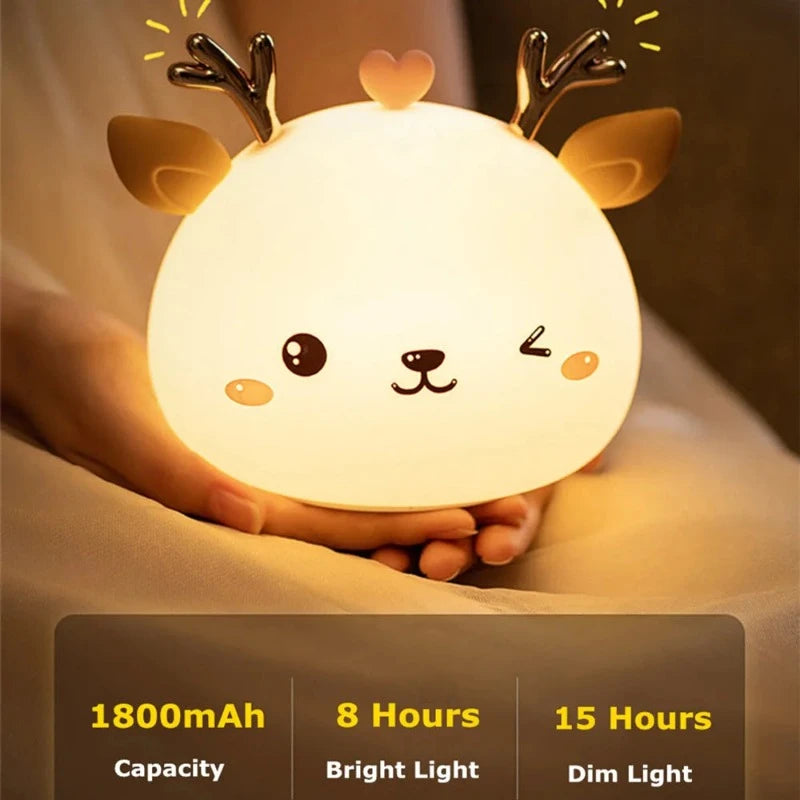 Deer LED Touch Sensor Color Changing Night Light - Just Kidding Store