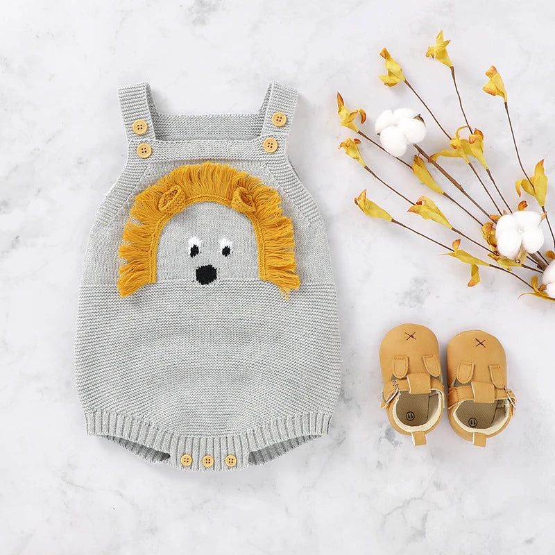 Lion Cotton Knitted Overall - Just Kidding Store