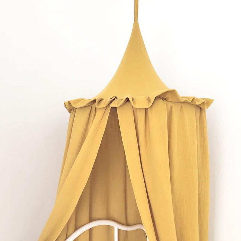 Premium Muslin Cotton Canopy With Frills - Just Kidding Store