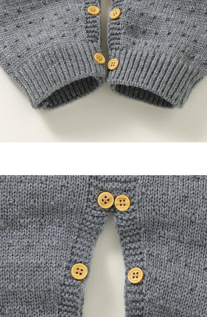 Long Sleeve Knitted Romper - Infant Jumpsuit - Just Kidding Store