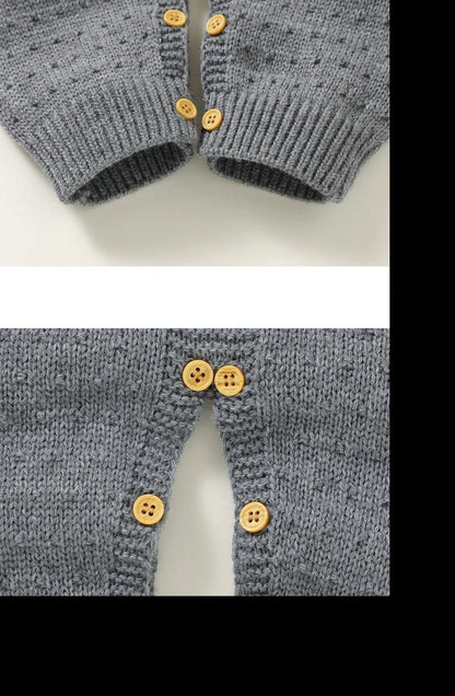 Long Sleeve Knitted Romper - Infant Jumpsuit - Just Kidding Store
