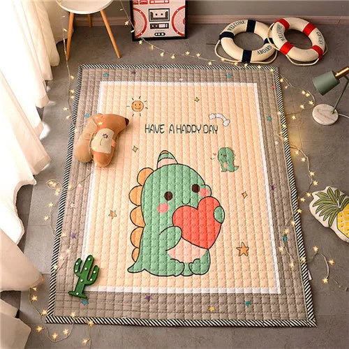 Dino Play Mat - Quilted Anti Skid Carpet - Just Kidding Store