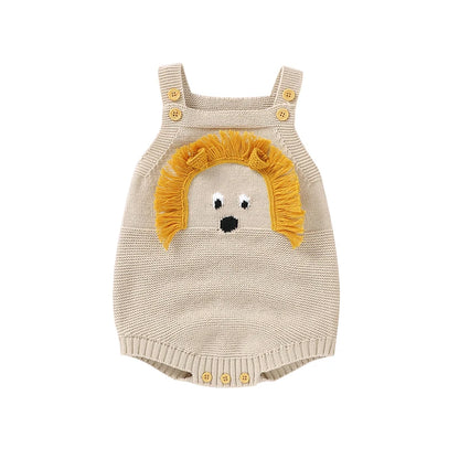 Lion Cotton Knitted Overall - Just Kidding Store