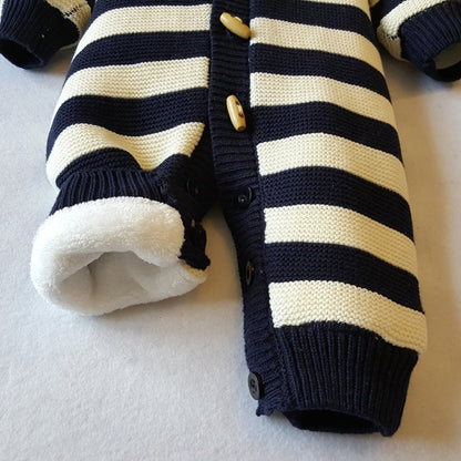 Knit Winter Sherpa Baby Toddler Infant Romper - Just Kidding Store