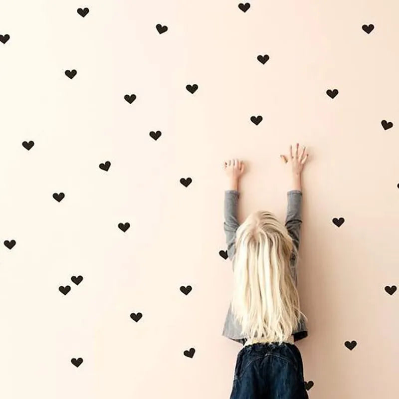 Love Hearts Wall Stickers Kids Wall Decal Vinyl - Just Kidding Store