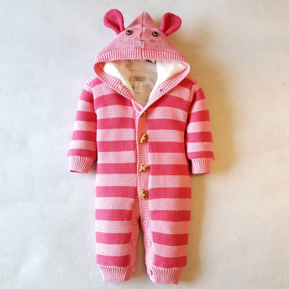 Knit Winter Sherpa Baby Toddler Infant Romper - Just Kidding Store