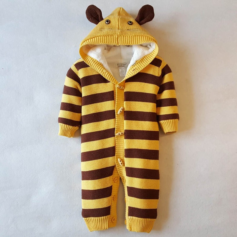 Knit Winter Sherpa Baby Infant Toddler Romper - Just Kidding Store
