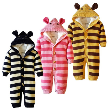 Knit Winter Sherpa Baby Infant Toddler Romper - Just Kidding Store