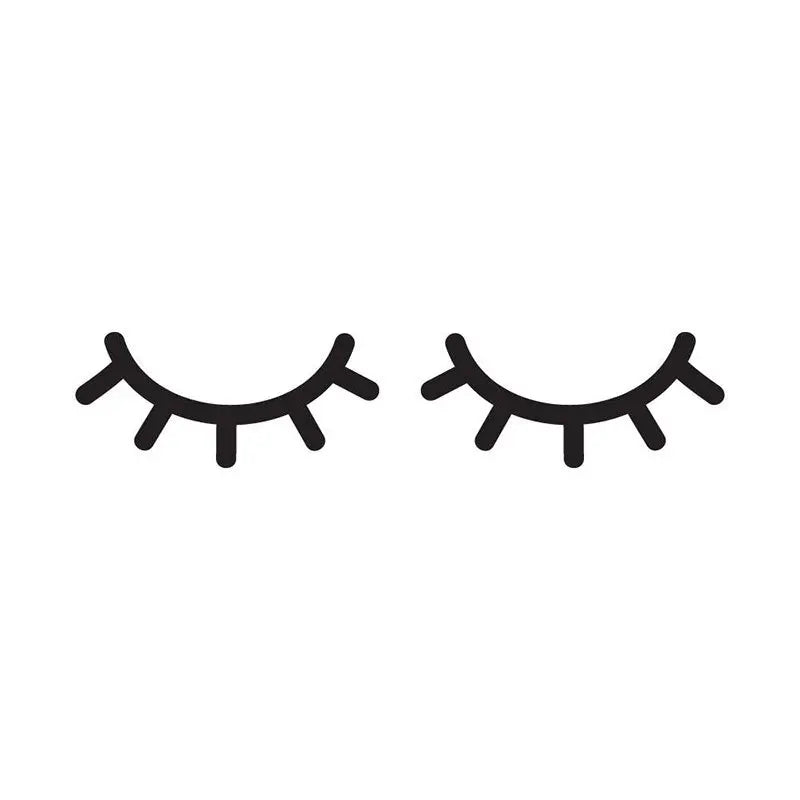 Sleepy Eyes Wall Decal - Nordic Style Eyelash Stickers - Just Kidding Store