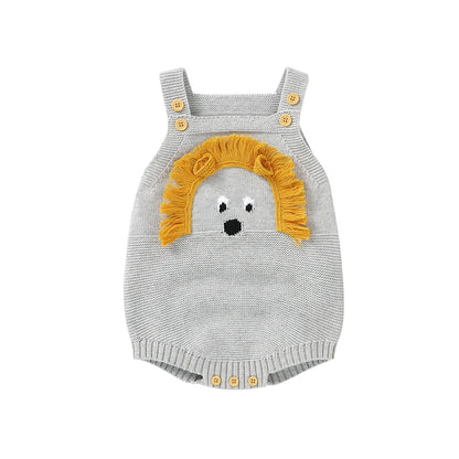 Lion Cotton Knitted Overall - Just Kidding Store