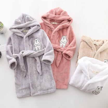 Polar Bear Flannel Robe - Just Kidding Store