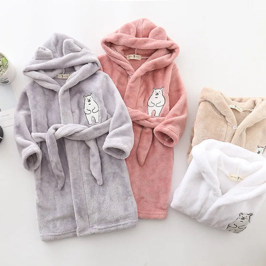 Polar Bear Flannel Robe - Just Kidding Store