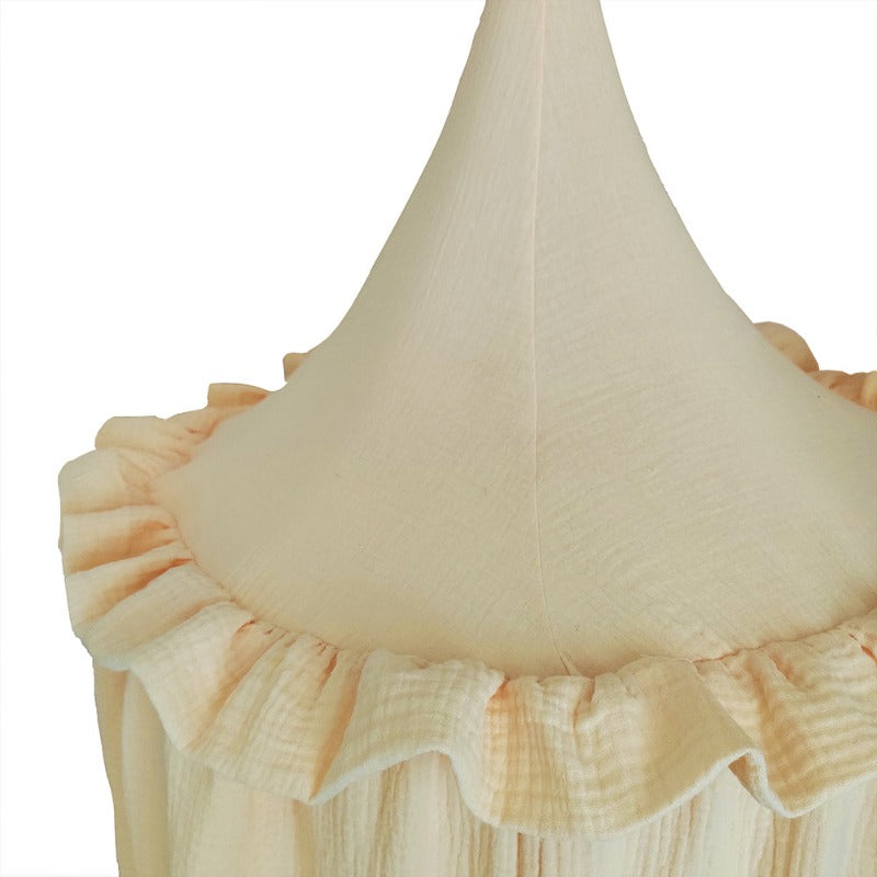 Premium Muslin Cotton Canopy With Frills - Just Kidding Store