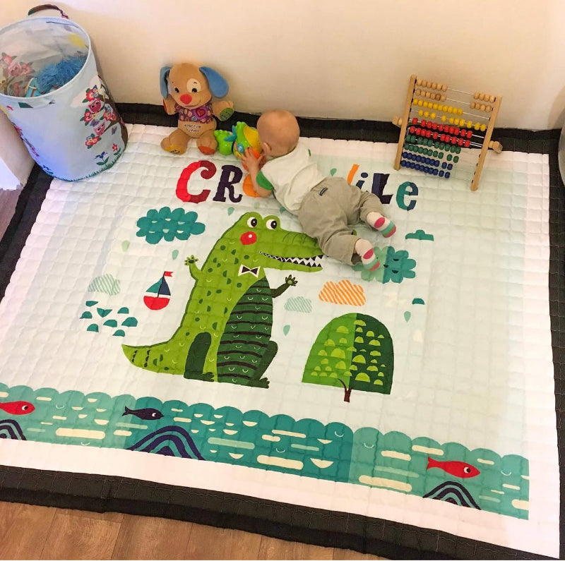 Oversized Quilted Kids Play Mat Anti Skid Carpet - Just Kidding Store