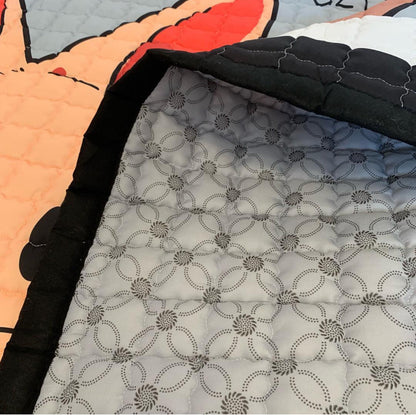 Oversized Play Mat - Quilted Anti Skid Carpet - Fluffy Tails