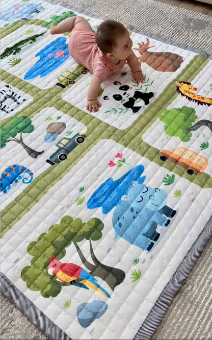 Oversized Play Mat - Quilted Anti Skid Carpet - Just Kidding Store
