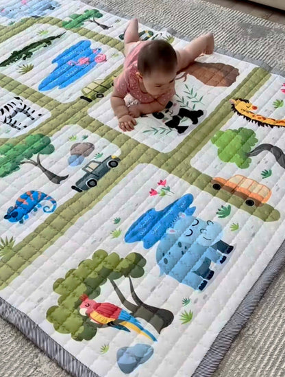 Oversized Play Mat - Quilted Anti Skid Carpet - Just Kidding Store