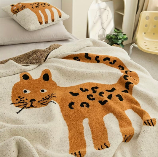 Fluffy Leopard Throw Blanket - Just Kidding Store