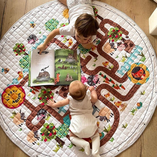 Activity Play Mat - Toy Storage Bag - Farm Maze - Just Kidding Store