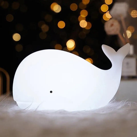 Big Whale LED Night Light - Tap Control Color Changing Lamp