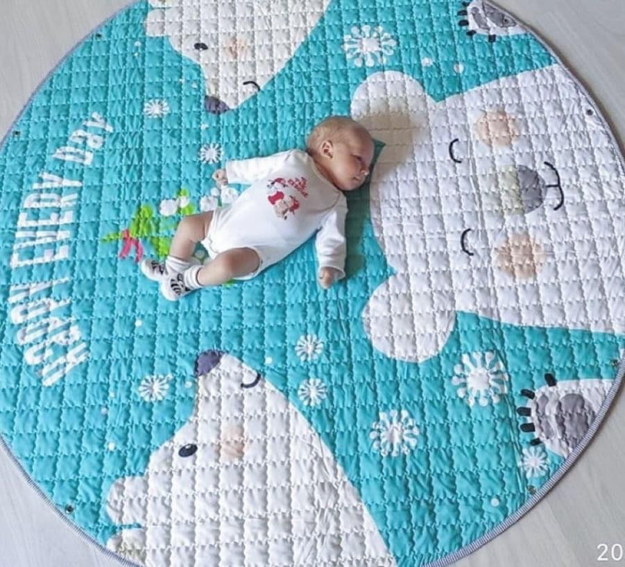 Activity Play Mat - Baby Kids Toy Storage Bag - Polar Bears - Just Kidding Store