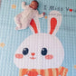 Bunny Love Oversized Play Mat - Quilted Anti Skid Carpet - Just Kidding Store