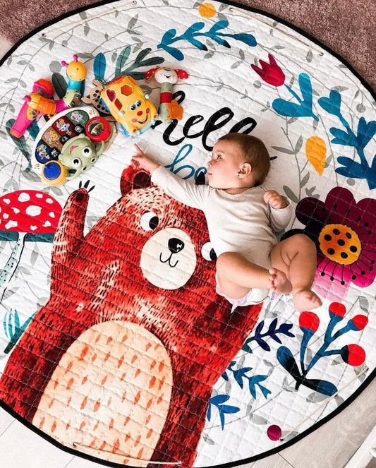 Activity Play Mat - Toy Storage Bag - Hello Bear - Just Kidding Store