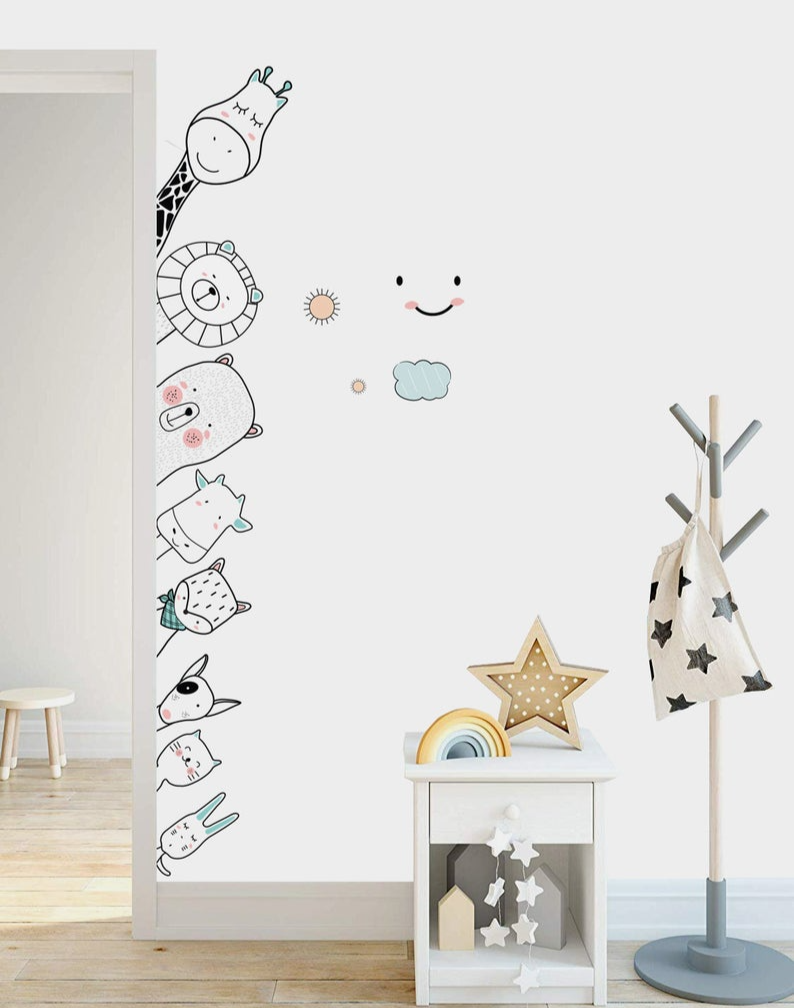Animal Wall Corner Decal Kids Vinyl Door Sticker - Just Kidding Store