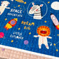 Space Adventure Play Mat - Quilted Anti Skid Carpet