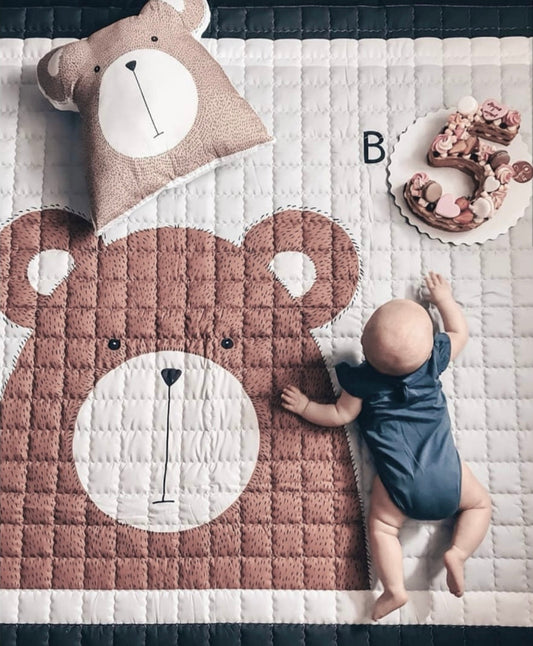 big bear Oversized Play Mat - Quilted Anti Skid Carpet - Just Kidding Store