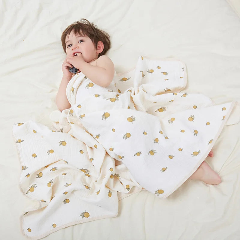 4 Layers Muslin Hooded Towel - Bath Poncho - Just Kidding Store