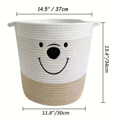 Large Cotton Woven Basket With Handles - Just Kidding Store