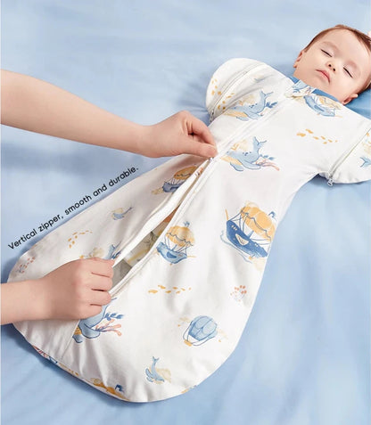 Pink Whale Baby Sleeping Bag - Swaddle Sleep Sack - Just Kidding Store
