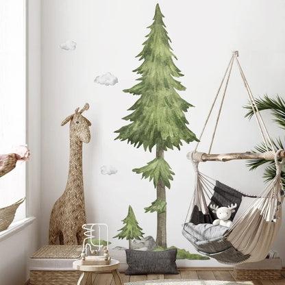 Tall Pine Tree Wall Decal - Just Kidding Store