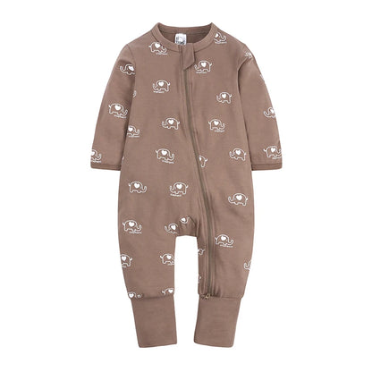 Brown Elephant Baby Infant Romper - Just Kidding Store