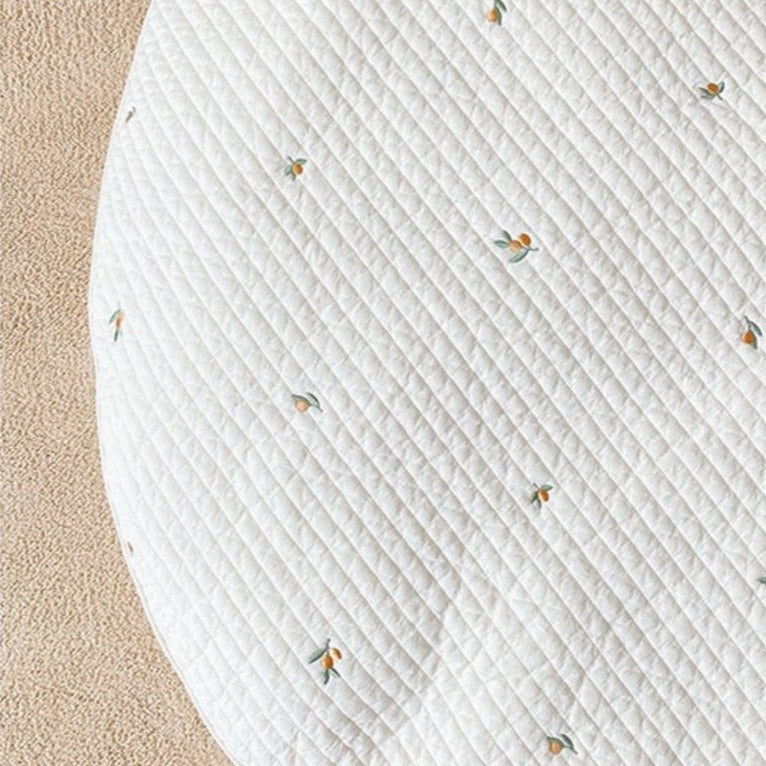 Round Embroidered Padded Baby Play Mat - Just Kidding Store