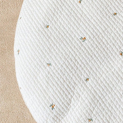 Round Embroidered Padded Baby Play Mat - Just Kidding Store
