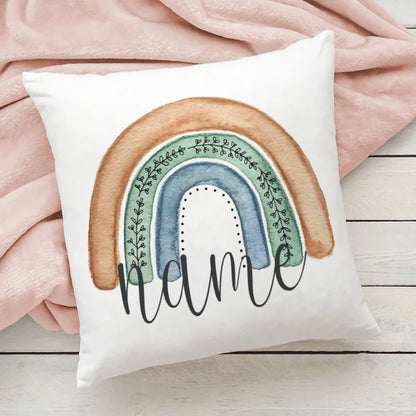 Personalised Rainbow Pillow Case - Custom Cushion Cover - Just Kidding Store