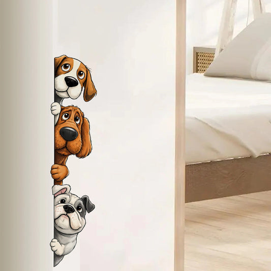 Peeking Dogs Corner Wall Stickers - Just Kidding Store