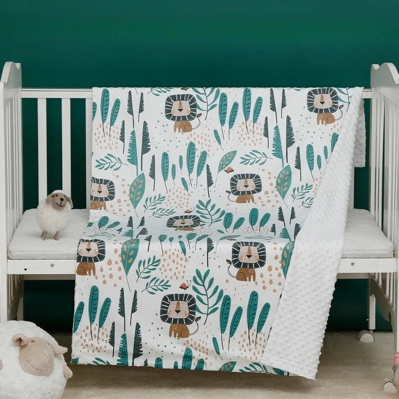 Soft Soothing Baby Nursery Blanket - Lion - Just Kidding Store