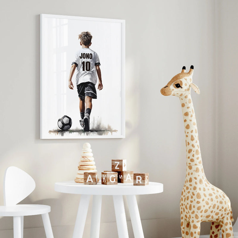 3pcs Personalized Custom Name Football Canvas Poster - Just Kidding Store