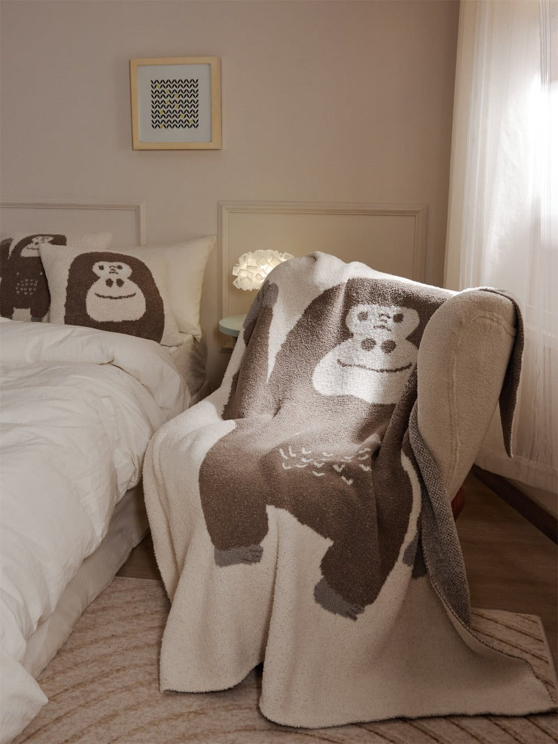 Fluffy Gorilla Throw Blanket - Just Kidding Store