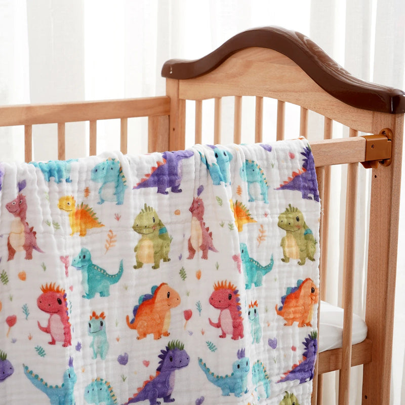 6 Layers Soft Cotton Muslin Swaddle Blanket  - Just Kidding Store