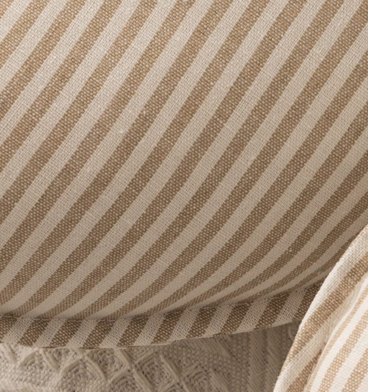 Cotton Linen Stripe Pillow - Just Kidding Store