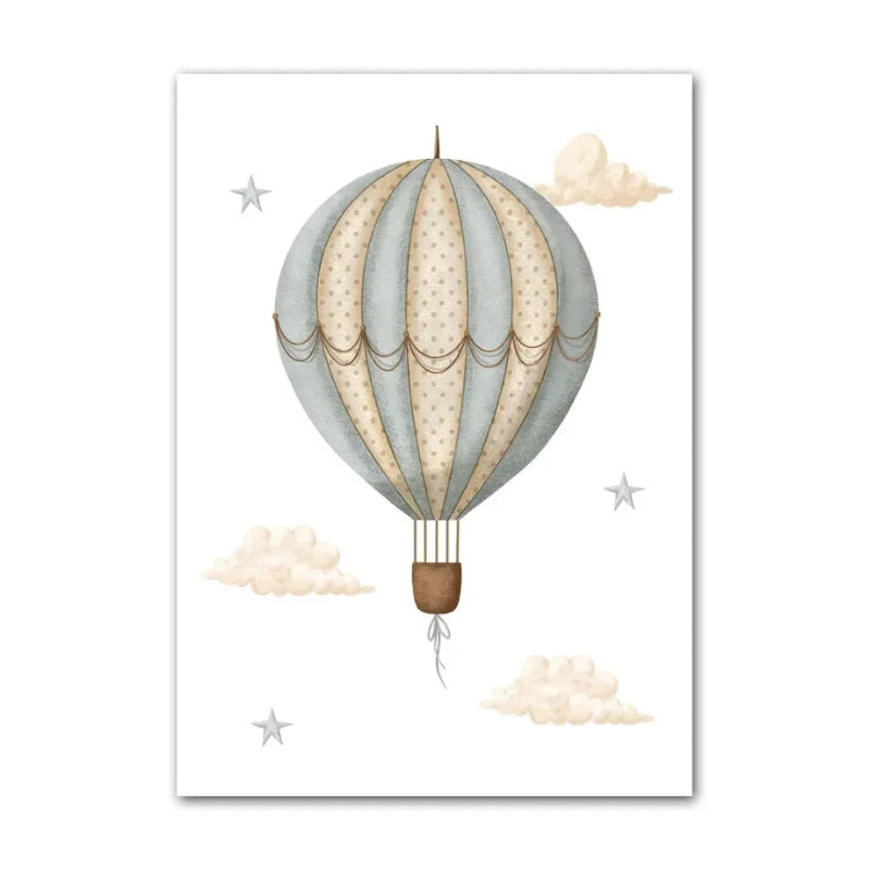 Watercolour Celestial Whales Nursery Canvas Prints - Just Kidding Store