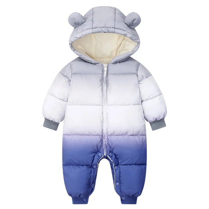 Cozy Bear Gradient Winter Baby Rompers - Just Kidding Store