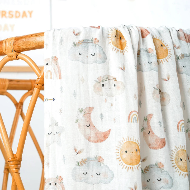 Super Soft Cotton Bamboo Oversized Swaddle Blanket - Just Kidding Store
