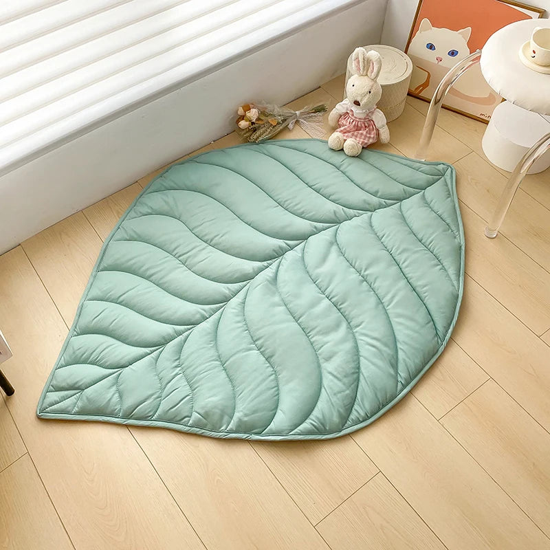 Quilted Oak Leaf Nursery Baby Play Mat - Just Kidding Store