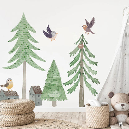 Nordic Forest Wall Decal - Just Kidding Store